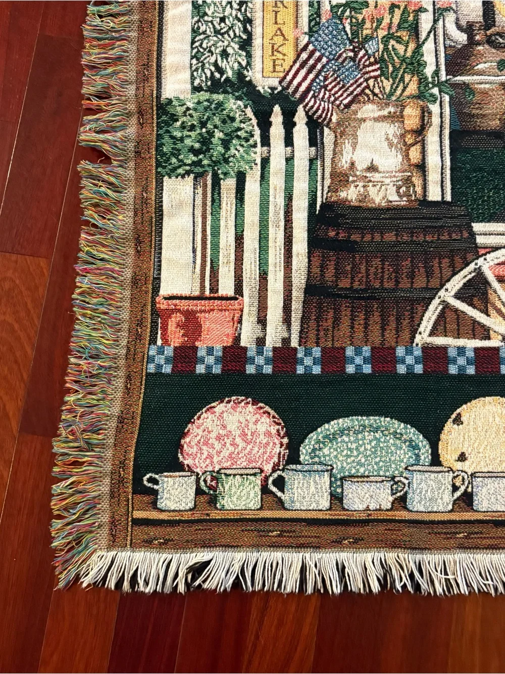 Vintage Bob Timberlake Tapestry Throw Blanket Antique Gallery Store Americana  A